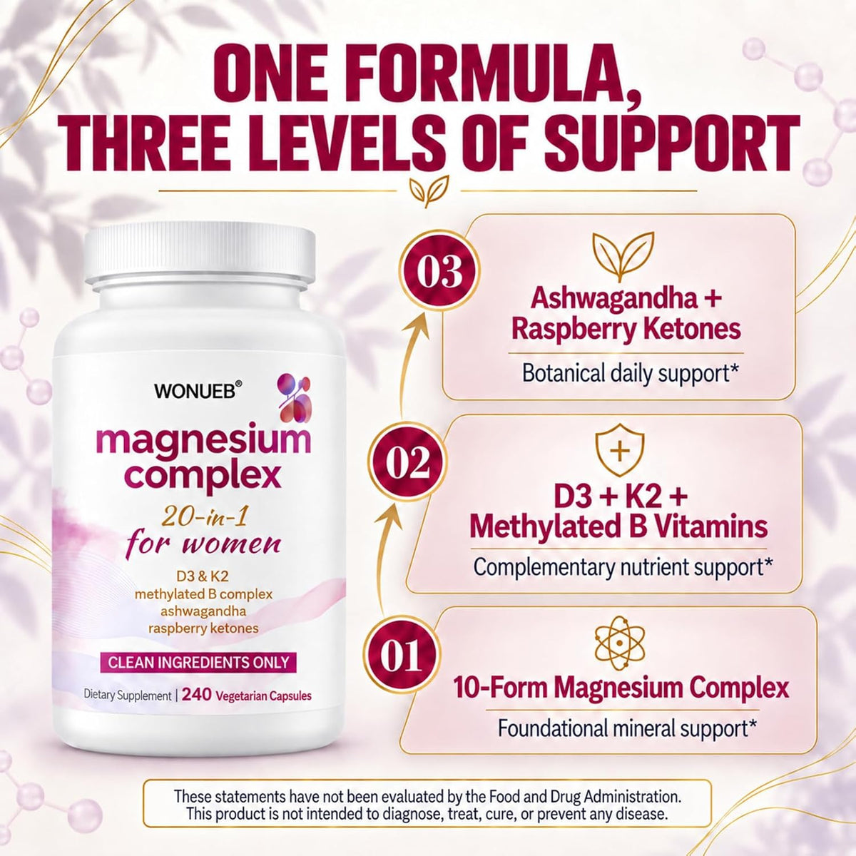 Magnesium Complex for Women, Calm & Sleep Support