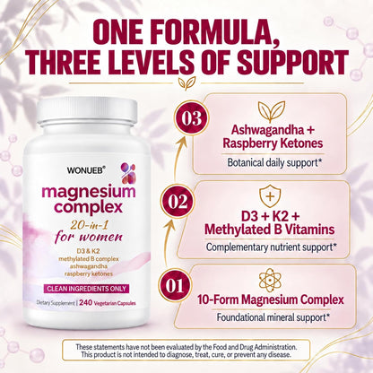Magnesium Complex for Women, Calm & Sleep Support