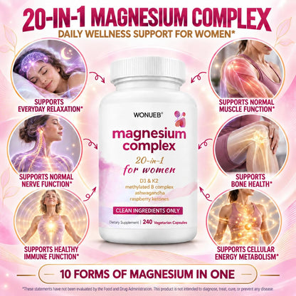 Magnesium Complex for Women, Calm & Sleep Support